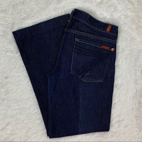 7 For All Mankind Denim - 7 For All Mankind DOJO Wide Leg Trouser Jeans